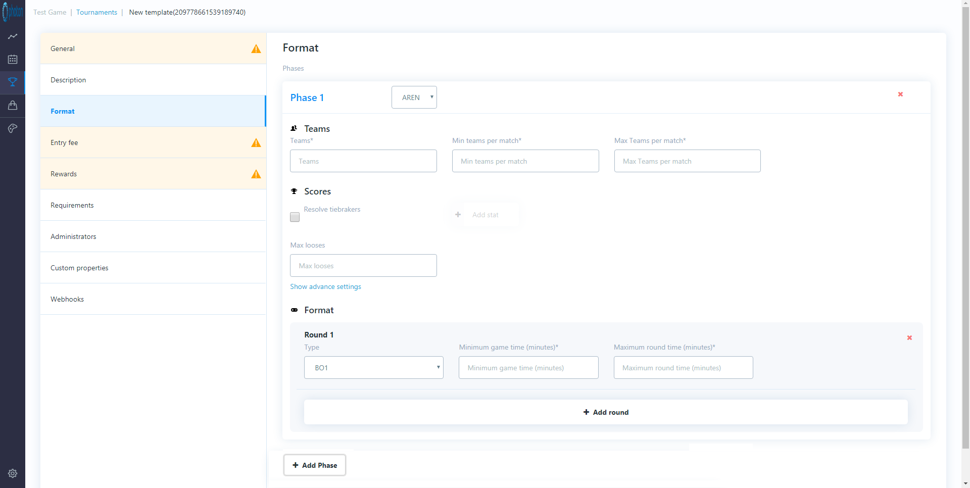 Dashboard template format image